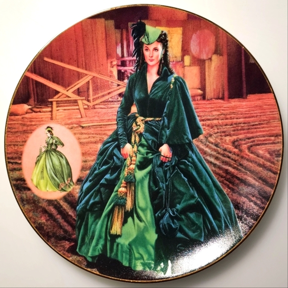 Gone with the Wind "The Green Drapery Dress" 1993 Plate #1033B - Picture 3 of 11
